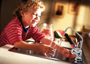 Boy Drinking Water